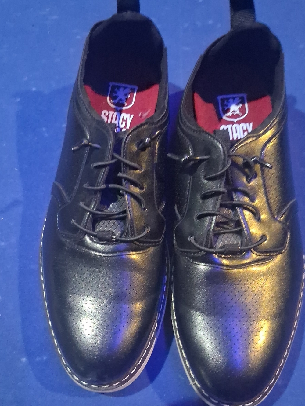 Stacy Adams Black Boys' Lace-Up Dress Oxfords